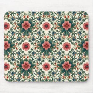 Tapis De Souris Magie des fleurs boho - dans des nuances de vert e