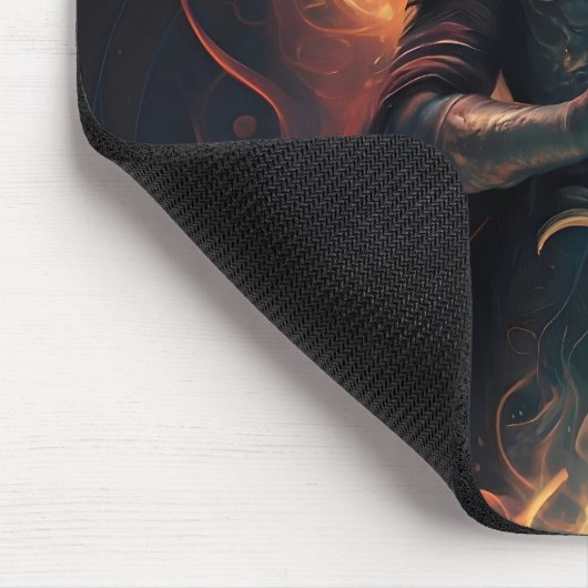 Tapis De Souris Magie elfe : Chevalier avec épée enchantée (Coin)