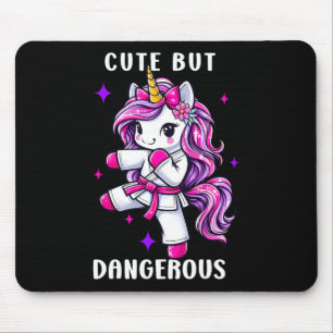 Tapis De Souris Magique Mignonne mais dangereuse Unicorn Karate Ta