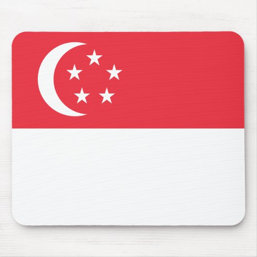 Tapis De Souris Magnet de drapeau de Singapour (Devant)