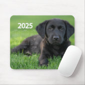 Tapis De Souris Magnifique Black Labrador 2025 Calendrier des chie (Avec souris)