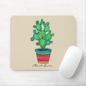 Tapis De Souris Magnifique Cactus Aquarelle En Beau Pot (Avec souris)