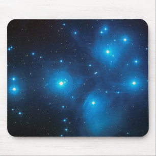 Tapis De Souris Magnifique constellation des Pléiades bleu aqua cé