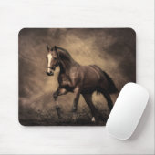 Tapis De Souris Magnifique coussin de cheval brun (Avec souris)