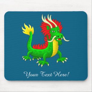 Tapis De Souris Magnifique Dragon Chinois Dessiné à la Main