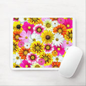 Tapis De Souris Magnifique fleurs rose jaune Accessoires motifs (Avec souris)