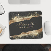 Tapis De Souris Magnifique Noir Et Or Parties scintillant Script B