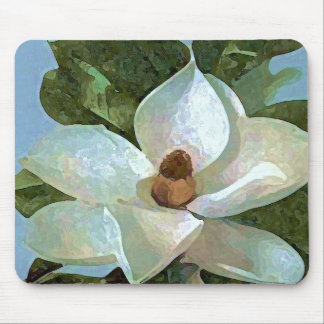 Tapis De Souris Magnolia en fleurs blanches