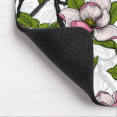 Tapis De Souris Magnolia en floraison et tireur (Coin)