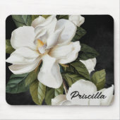 Tapis De Souris Magnolia florale botanique personnalisée (Devant)