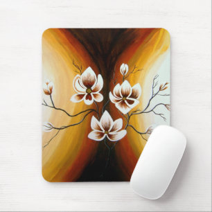 Tapis De Souris Magnolias, acrylique -