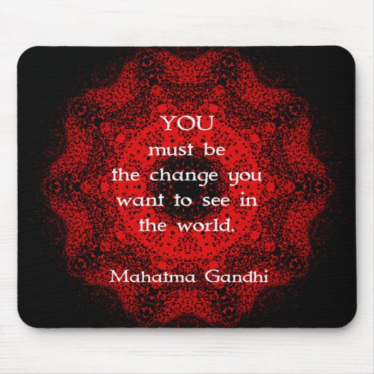 Tapis De Souris Mahatma Gandhi Sagesse Dire action (Devant)