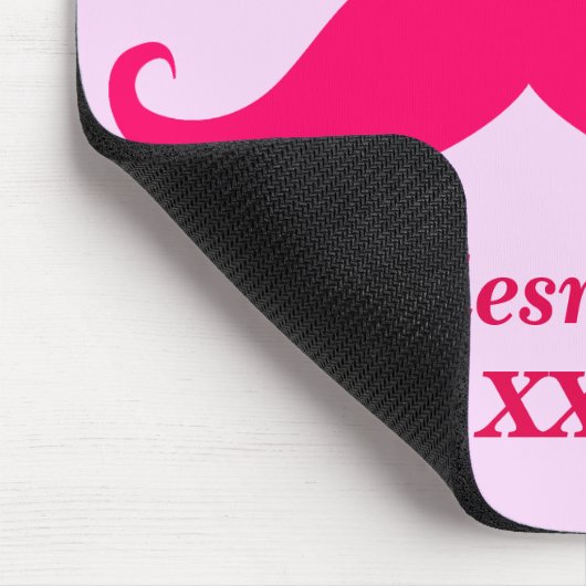 Tapis De Souris Maid Pink Moustache Mousepad (Coin)