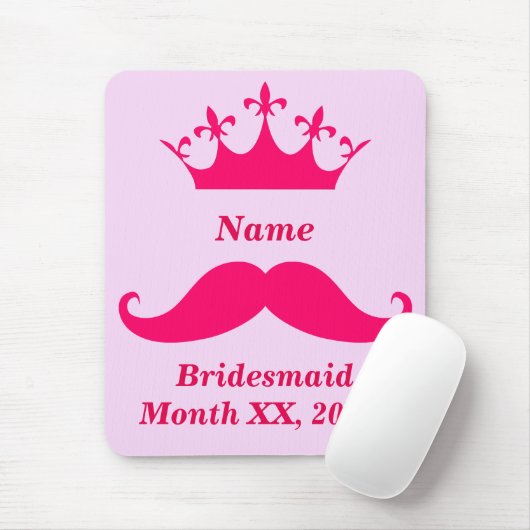 Tapis De Souris Maid Pink Moustache Mousepad (Avec souris)