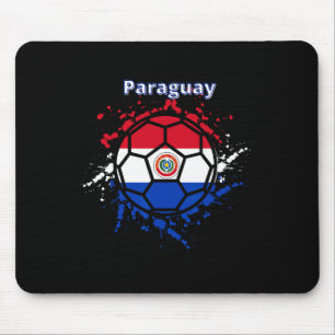 Tapis De Souris Maillot de fan de foot Paraguay Drapeau paraguayen