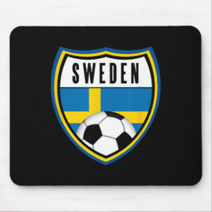 Tapis De Souris Maillot de foot suédois Drapeau suédois