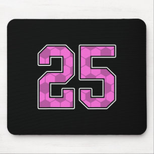 Tapis De Souris Maillot de joueur de football rose motif numéro 25