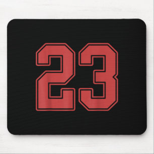 Tapis De Souris Maillot Joueur Numéro 23 Rouge Uniforme #23