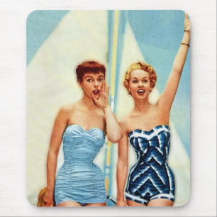 Tapis De Souris Maillots de bain rétro pour femmes des années 60,