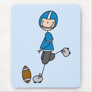 Tapis De Souris Maillots et Cadeaux Bleus de Joueur de Football