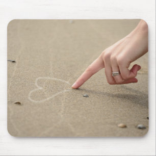 Tapis De Souris Main, Coeur, Dessin