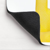 Tapis De Souris Main dans le gant de latex jaune (Coin)