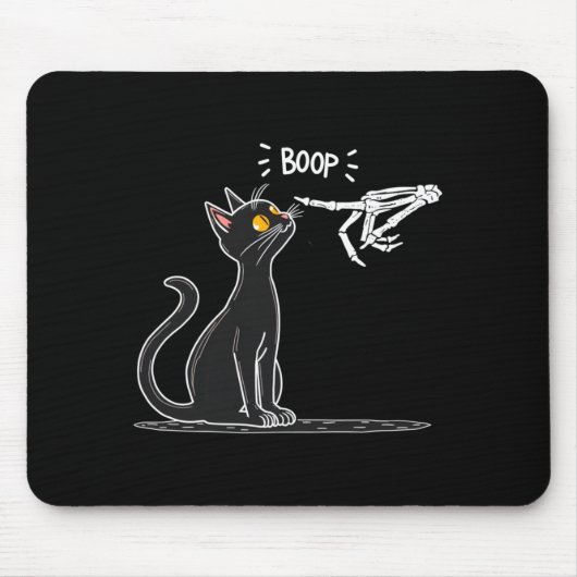 Tapis De Souris Main de squelette de chat noir Boop Performance Ha (Devant)