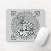 Tapis De Souris Main tenant caducée médecin (Avec souris)