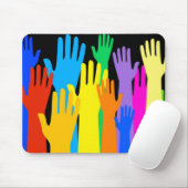 Tapis De Souris Mains colorées (Avec souris)