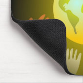 Tapis De Souris Mains colorées (Coin)