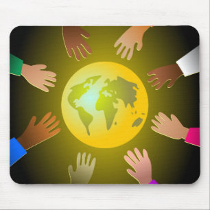 Tapis De Souris Mains colorées