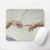Tapis De Souris Mains de Dieu et d'Adam (Avec souris)