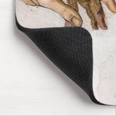 Tapis De Souris Mains de Dieu le Père et Adam par Michel-Ange (Coin)