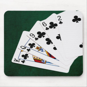 Tapis De Souris Mains de poker - Flush - Costume Clubs