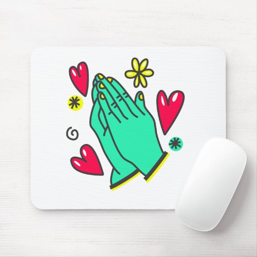 Tapis De Souris Mains de prière (Avec souris)