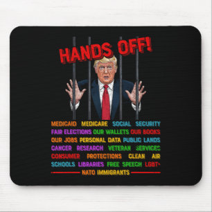 Tapis De Souris Mains De Trump Drôle Dans L'Activisme De La Manife