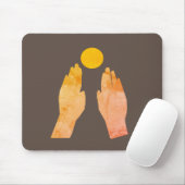 Tapis De Souris Mains et soleil (Avec souris)