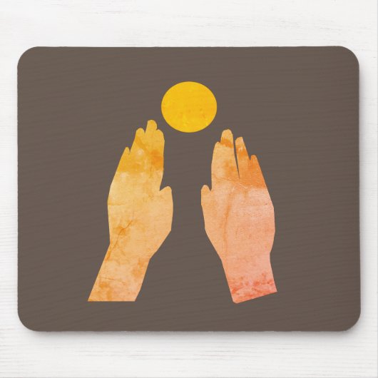 Tapis De Souris Mains et soleil (Devant)