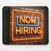 Tapis De Souris Maintenant Embaucher Neon Connexion Brick (Devant)