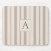 Tapis De Souris Maison de campagne rustique initiale rayée beige e (Devant)