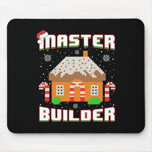 Tapis De Souris Maison de pain d'épices du maître de construction (Devant)