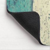 Tapis De Souris Maison de plage en bois peint côté océan rayé (Coin)