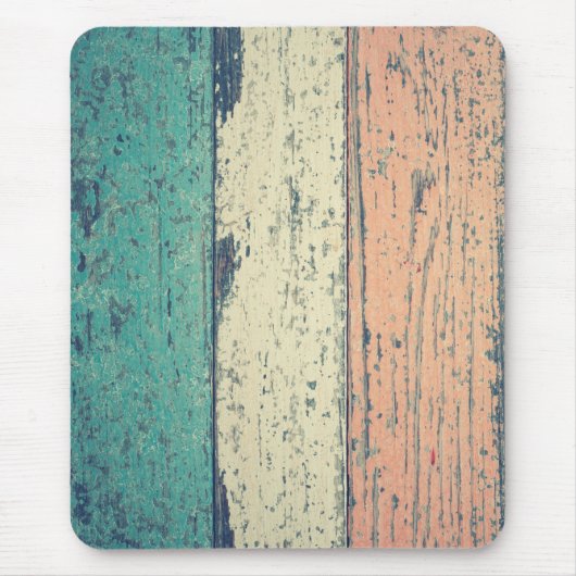 Tapis De Souris Maison de plage en bois peint côté océan rayé (Devant)