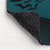 Tapis De Souris Maison d'Halloween mignonne avec chauves-souris (Coin)