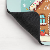 Tapis De Souris Maison en pain d'épices de Whimsical scène de Noël (Coin)
