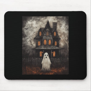 Tapis De Souris Maison Hantée Ghost Midnight Halloween Ghost Spook