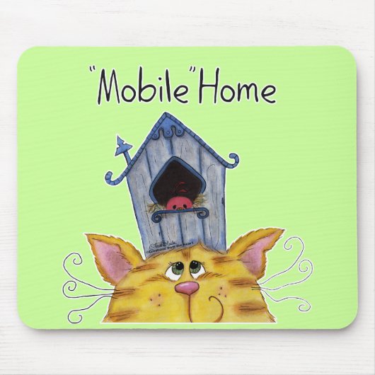 Tapis De Souris Maison mobile pour chat et oiseaux (Devant)