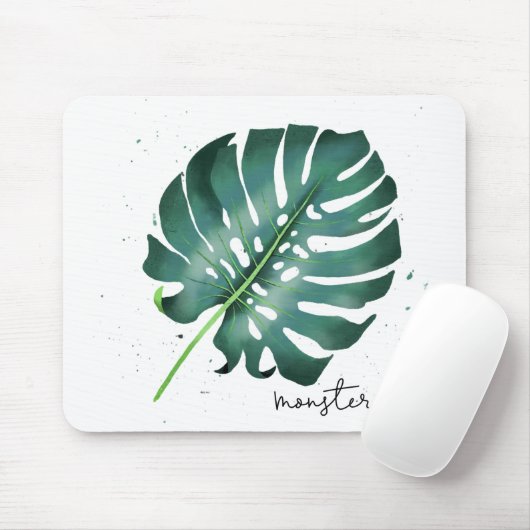 Tapis De Souris Maison Tropical Monstera (Avec souris)