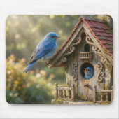 Tapis De Souris Maisonnette victorienne avec merlebleus (Devant)