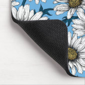 Tapis De Souris Maisonnettes, fleurs sauvages sur bleu (Coin)